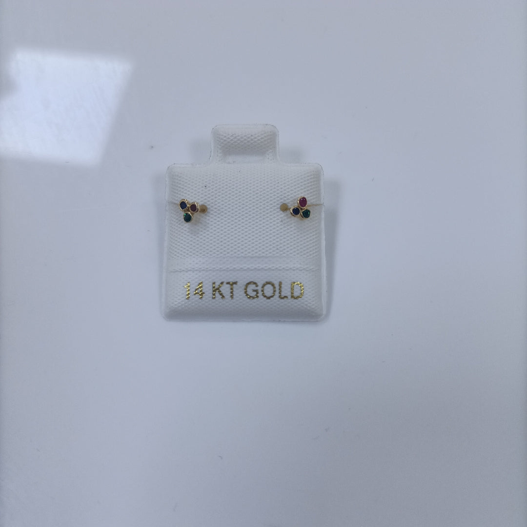 BROQUELES ORO 14K 1 (NUEVO)