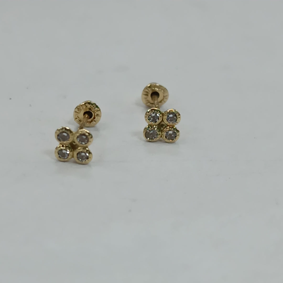 BROQUELES ORO 14K 1 (NUEVO)