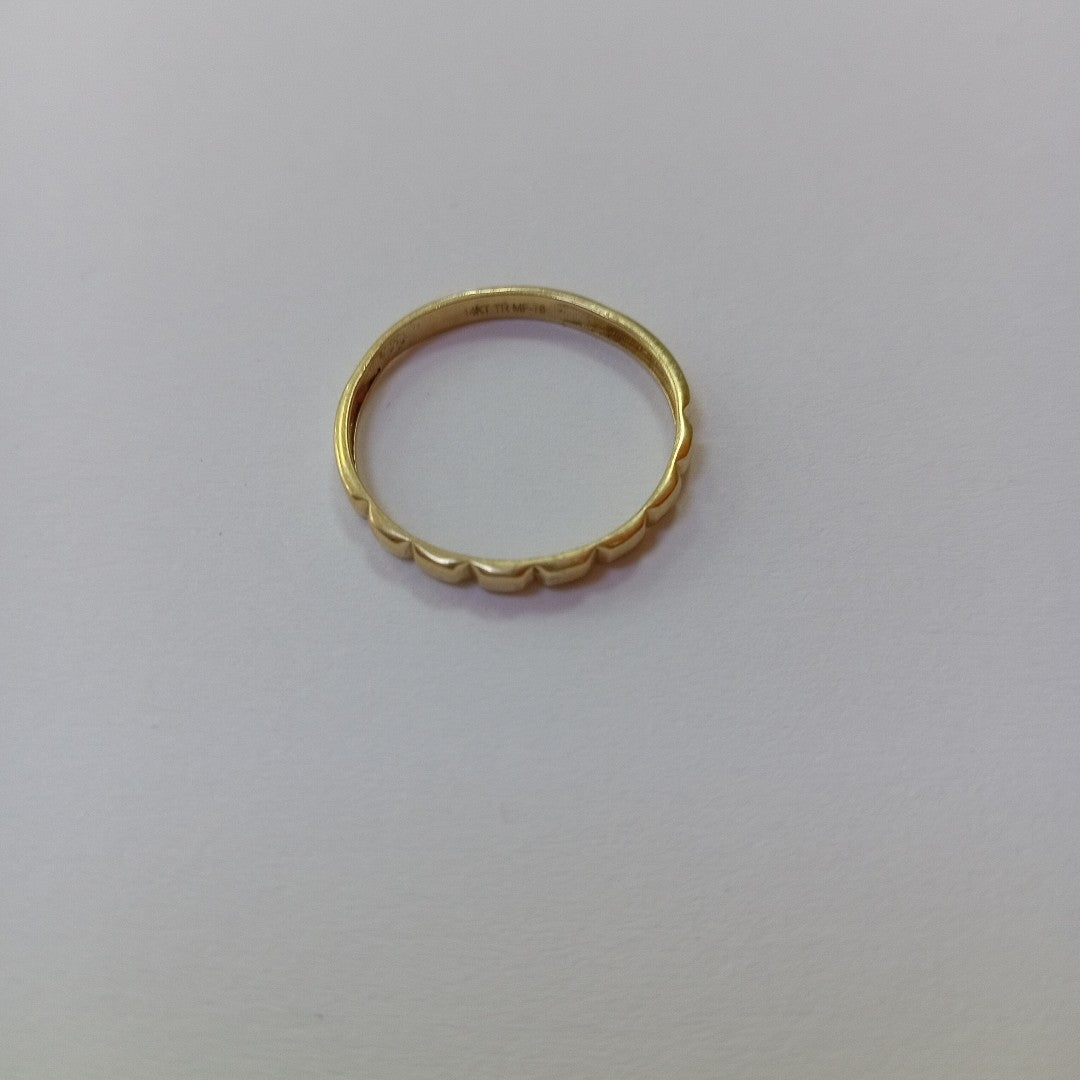 10468AND00075B1508 FRD6 ANILLO ORO AMARILLO CON RECTANGULOS ENMEDIOS ORO 14K 1GRS (NUEVO)