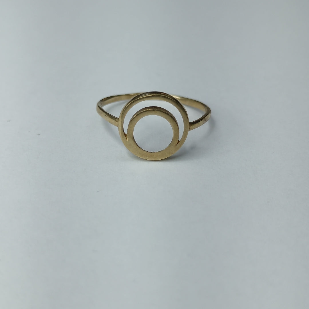 10283AND00070A3576 FRD19 ANILLO DOBLE CIRCULO ORO 10K 1GRS (NUEVO)