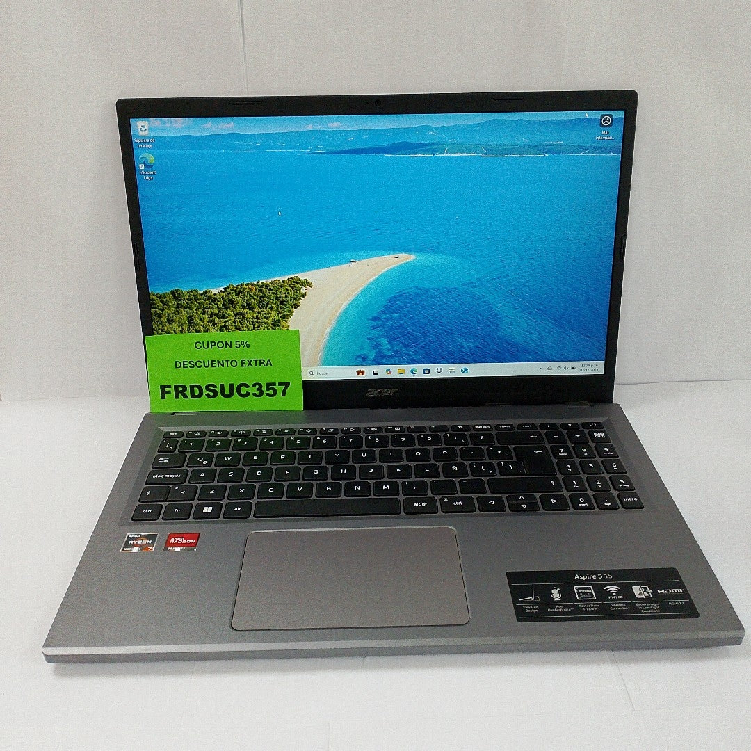 LAPTOP ACER ASPIRE 5 A515-48M-R9NG (2023) 512 GB SSD 8 GB RAM (SEMINUEVO)