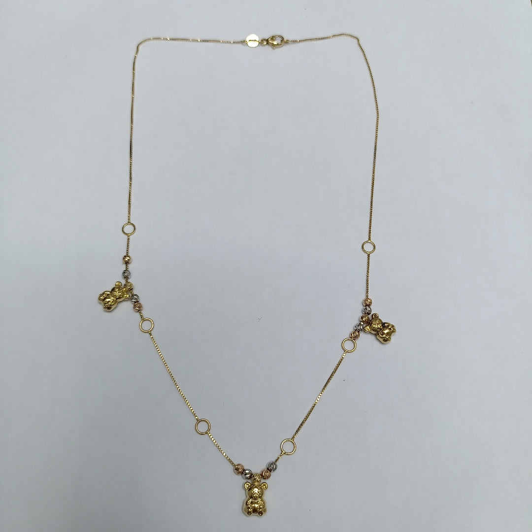 GARGANTILLA. ORO, ORO COMBINADO. 14 K 4.5 GRMS (SEMINUEVO)