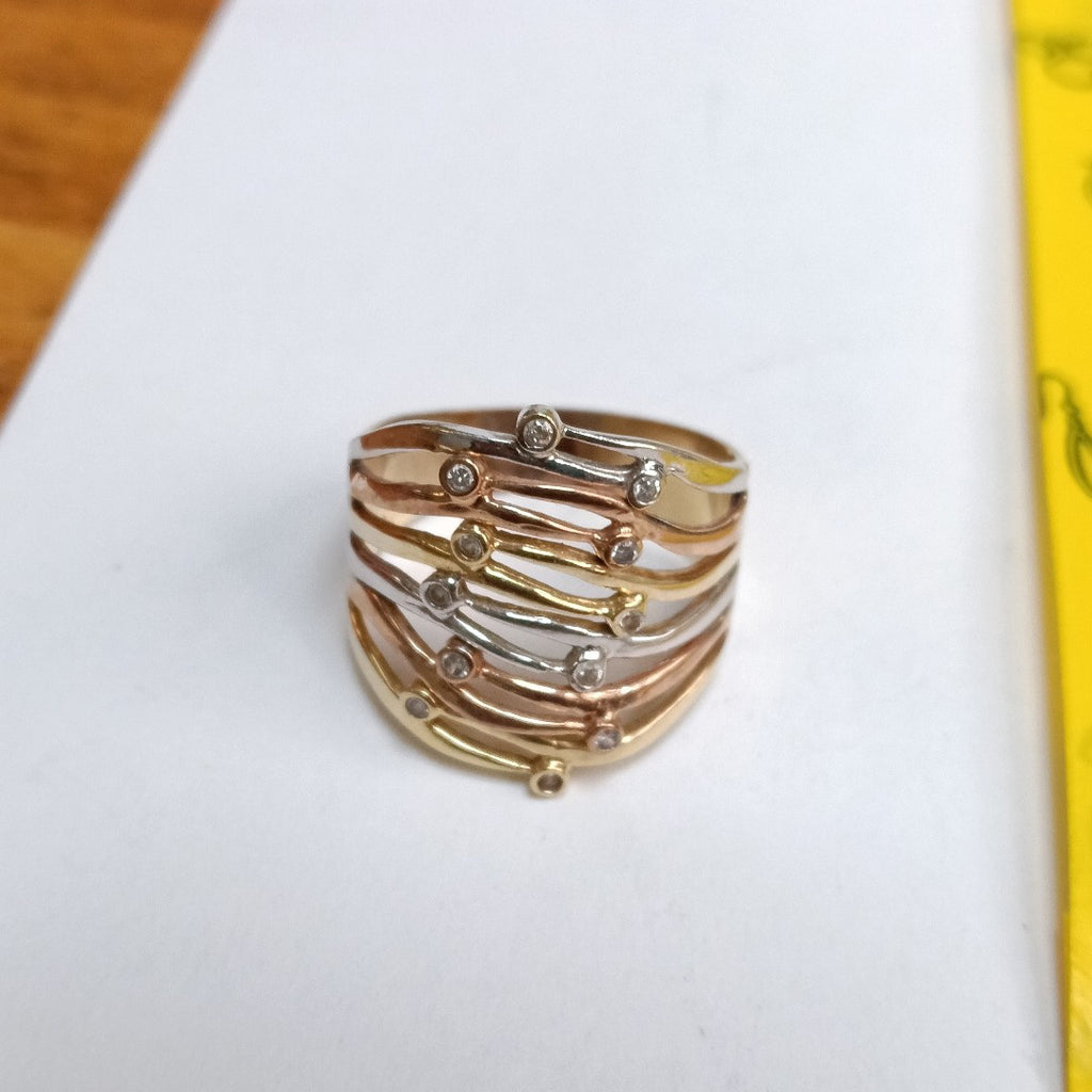 ANILLITO. ORO, ORO COMBINADO. 14 K 6.5 GRMS (SEMINUEVO)