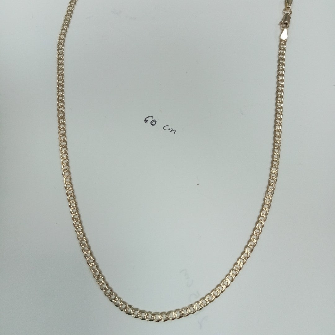 CADENA BARBADA DIAMANTADA 12.11GR 60 CM CM (NUEVO)