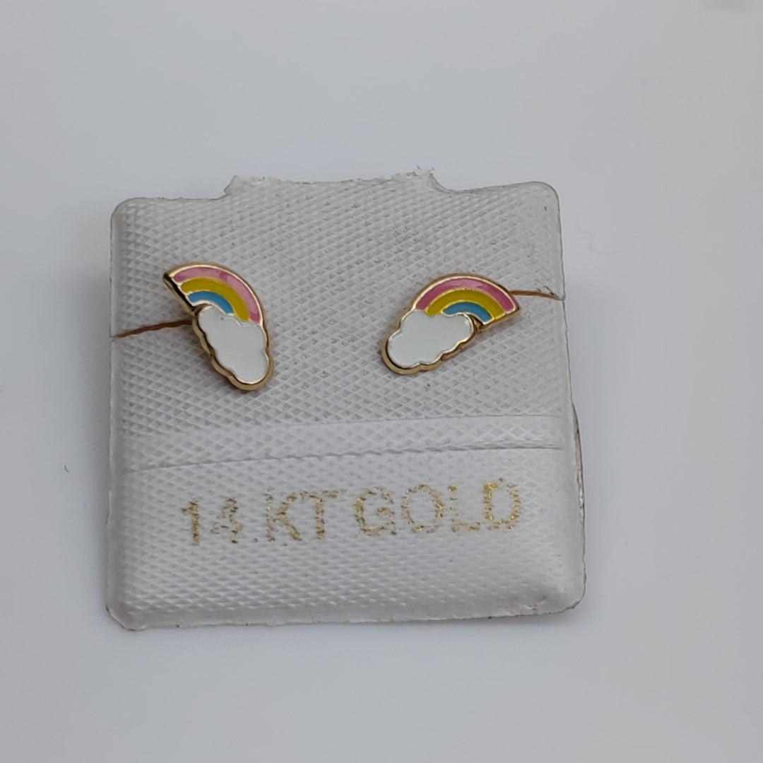 BROQUELES ORO 14K 1 (NUEVO)