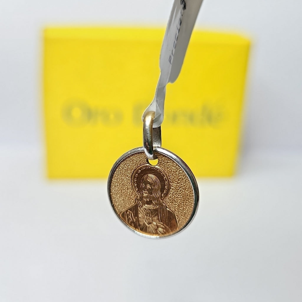 10348REL00000B936 FRD19 MEDALLA SAGRADO CORAZÓN ORO 14K 1.8GRS (NUEVO)