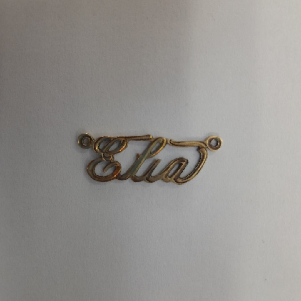 K1 1,10 GRMS 14 K ESPECIFICACIONES COMPLEMENTARIAS DIJE CON EL NOMBRE DE ELIA (SEMINUEVO)