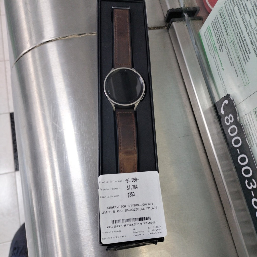 SMARTWATCH SAMSUNG GALAXY WATCH 5 PRO SM-R925U 45 MM GPS (SEMINUEVO)