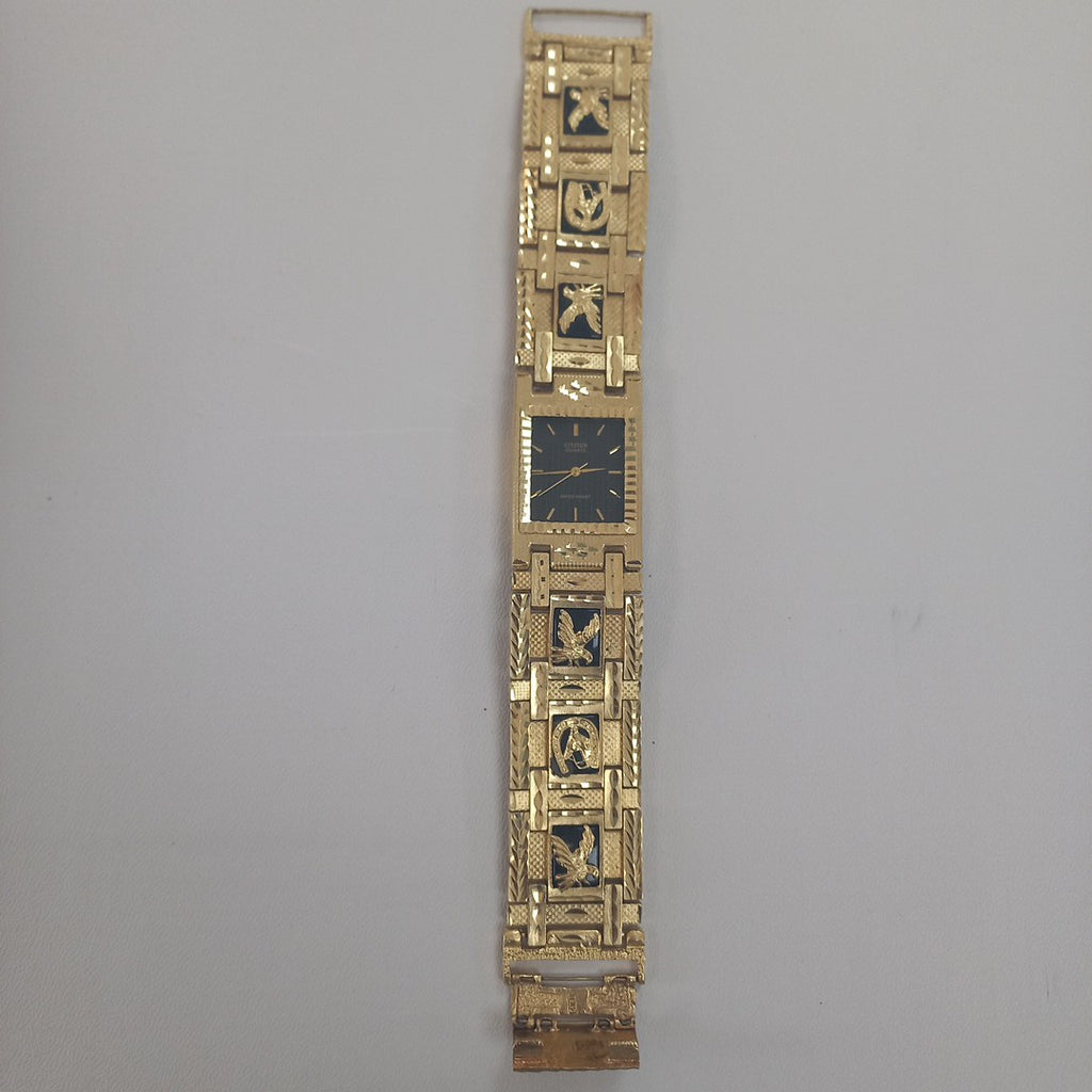 RELOJ CAJA ACERO PULSO ORO. ORO. 14 K 69.3 GRMS (SEMINUEVO)