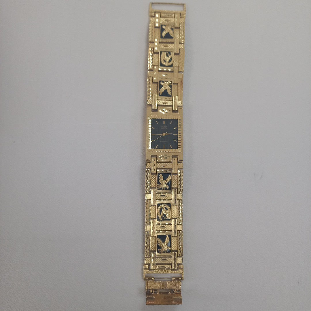 RELOJ CAJA ACERO PULSO ORO. ORO. 14 K 69.3 GRMS (SEMINUEVO)