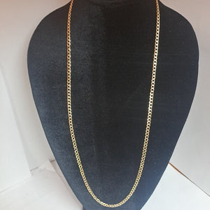 CADENA BARBADA DIAMANTADA 12.51GR 60 CM 14K (NUEVO)