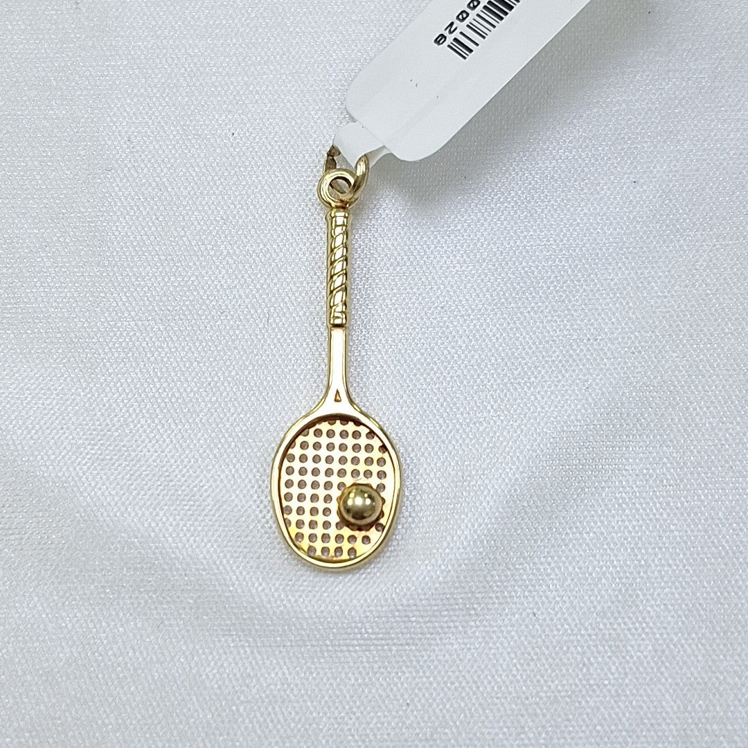 10157DIJ00000B1827 FRD23 DIJE DE RAQUETA DE TENIS ORO 14K 1.2GRS (NUEVO)