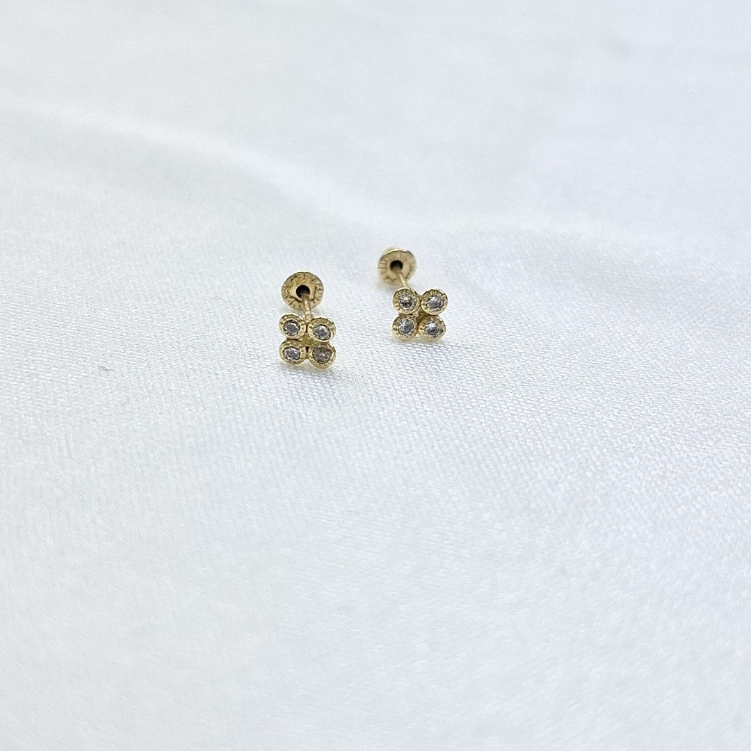 BROQUELES ORO 14K 1 (NUEVO)