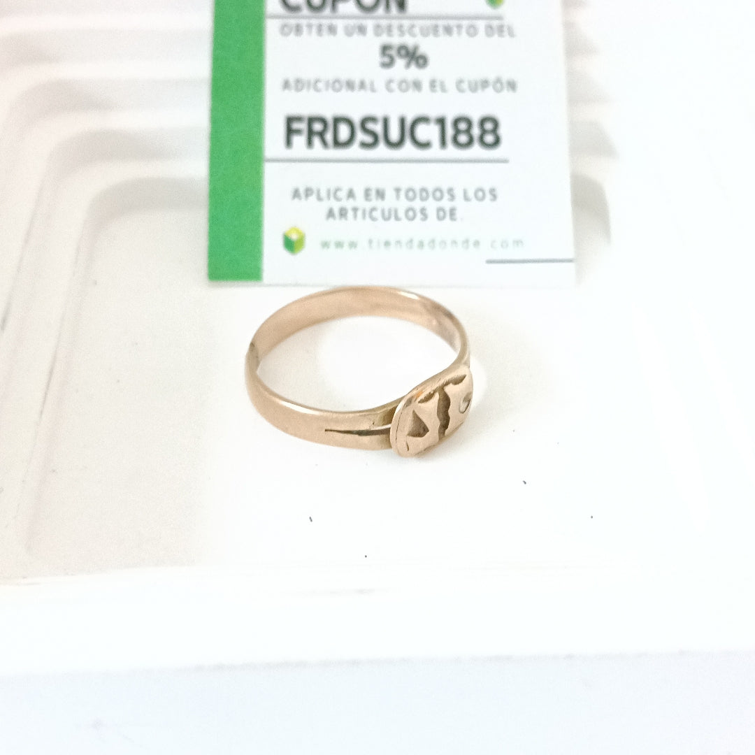 K1 3,10 GRMS 8 K ESPECIFICACIONES COMPLEMENTARIAS ANILLO VENDIBLE CON INICIALES (SEMINUEVO)