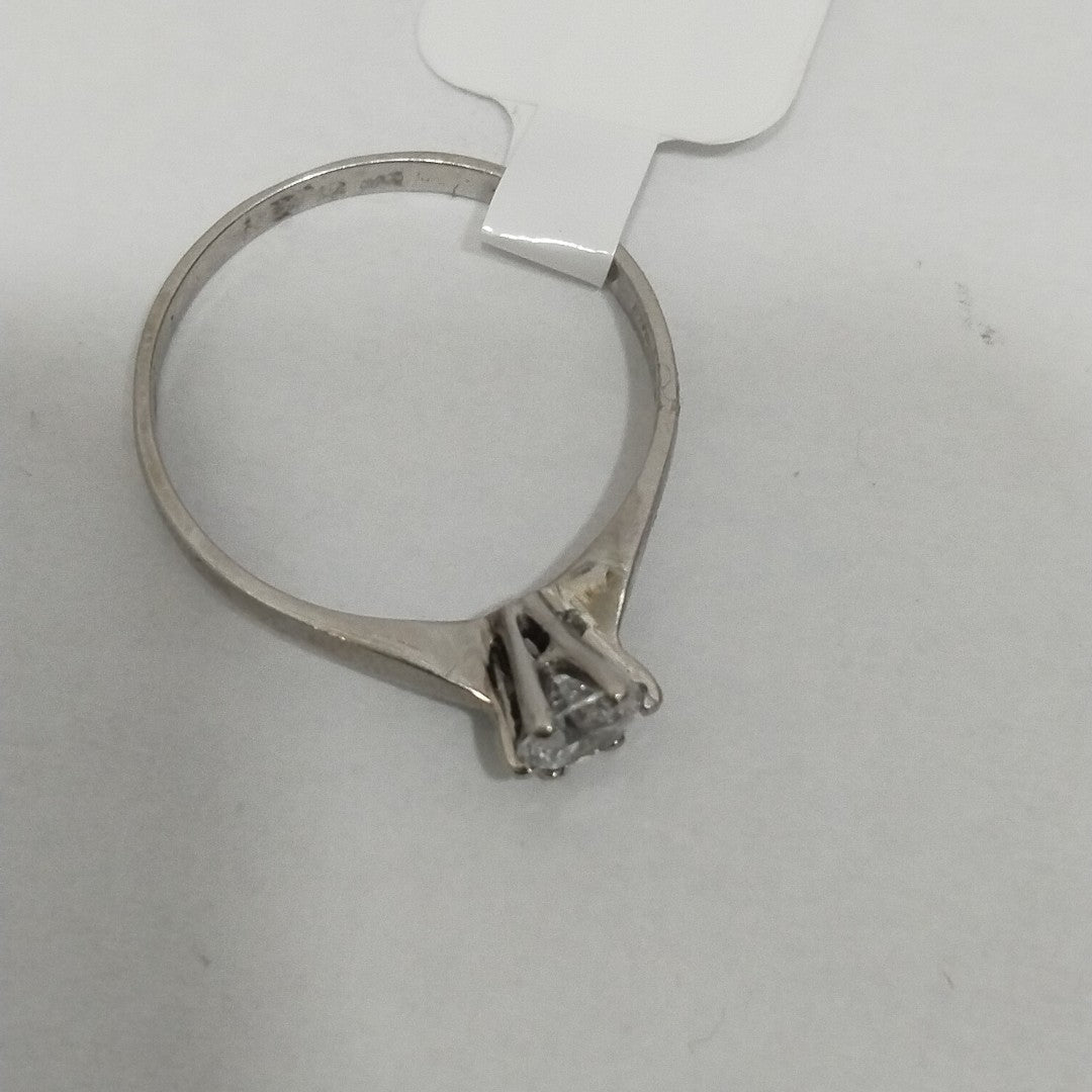 10298ANC00080B801 FRD6 SOLITARIO CON CIRCONIA REDONDA 6 UÑAS O/B ORO 14K 2GRS (NUEVO)