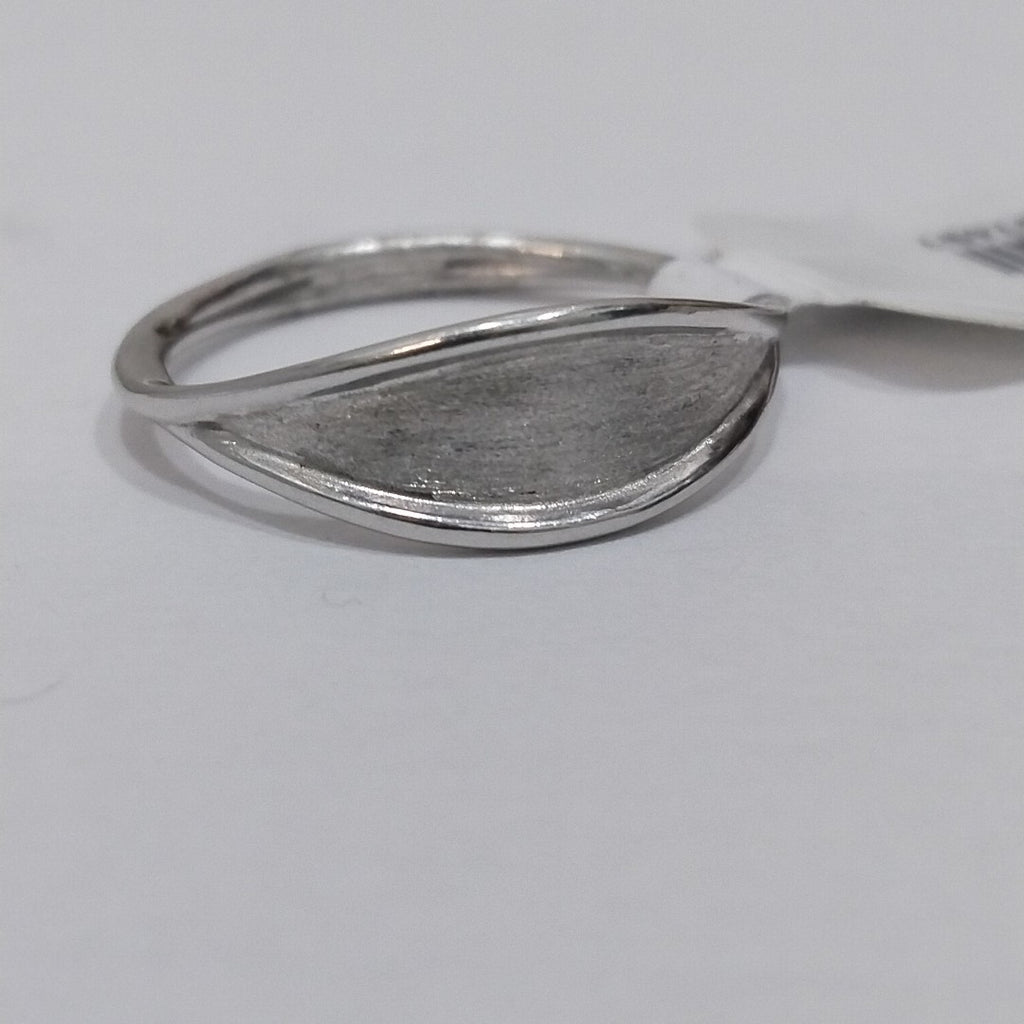 10245AND00070B1490 FRD6 ANILLO SEMI OVALADO OPACADO O/B ORO 14K 1.9GRS (NUEVO)