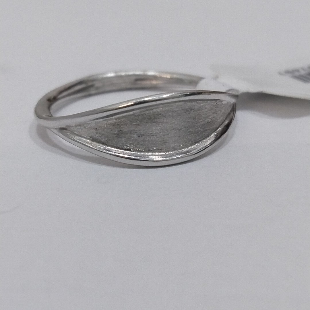 10245AND00070B1490 FRD6 ANILLO SEMI OVALADO OPACADO O/B ORO 14K 1.9GRS (NUEVO)