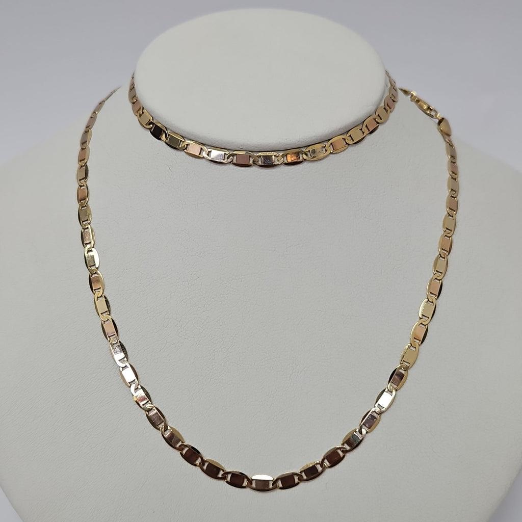 CADENAS VALENTINA/ESPEJO ORO 14K 10.7 (NUEVO)