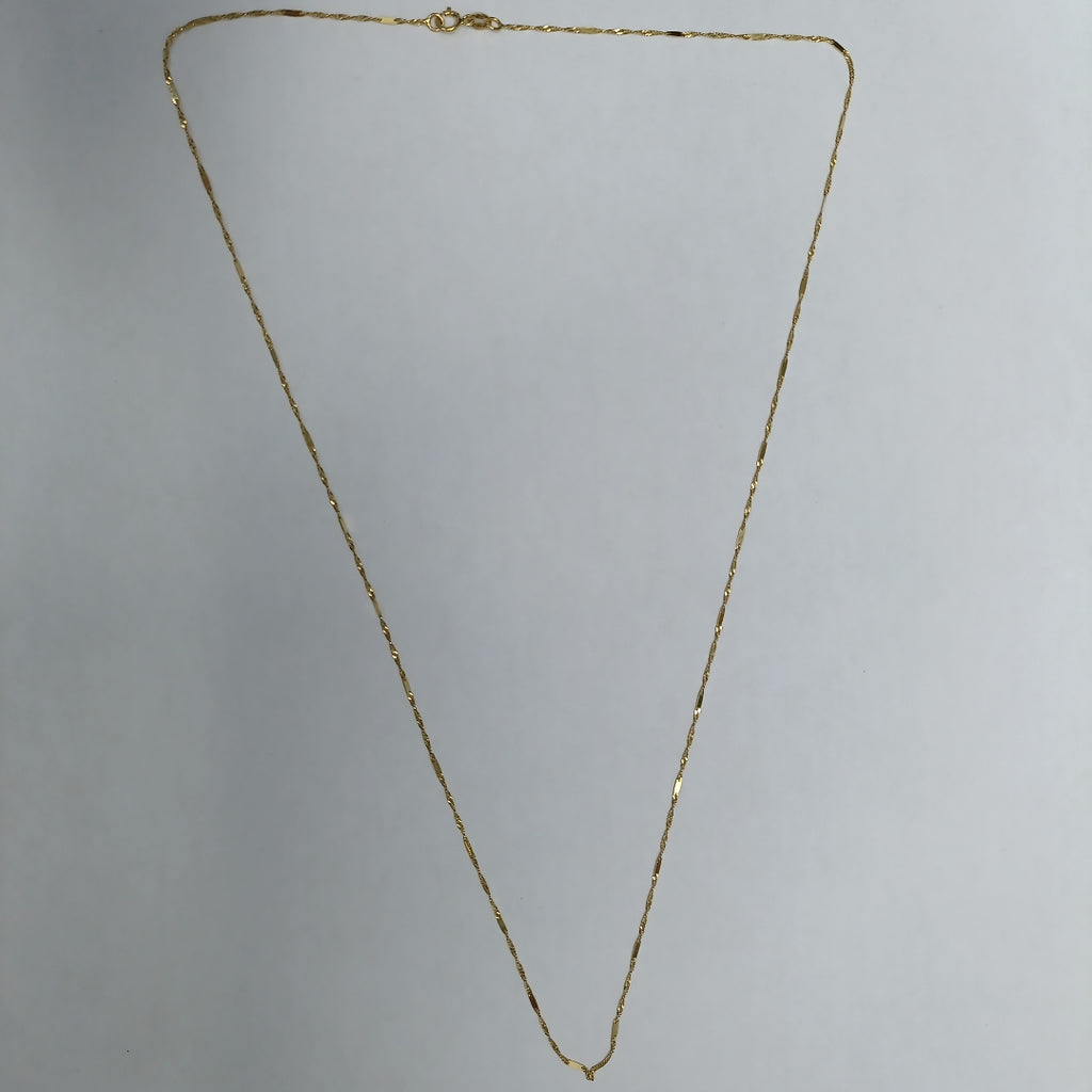 K1 1,00 GRMS 14 K ESPECIFICACIONES COMPLEMENTARIAS CADENA DE ORO TEJIDO ESPECIAL (SEMINUEVO)