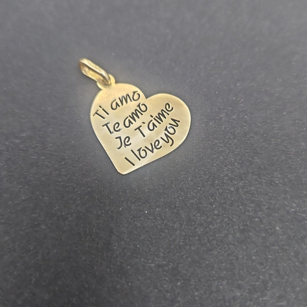 K1 1,30 GRMS 14 K ESPECIFICACIONES COMPLEMENTARIAS DIJE FORMA DE CORAZON (SEMINUEVO)