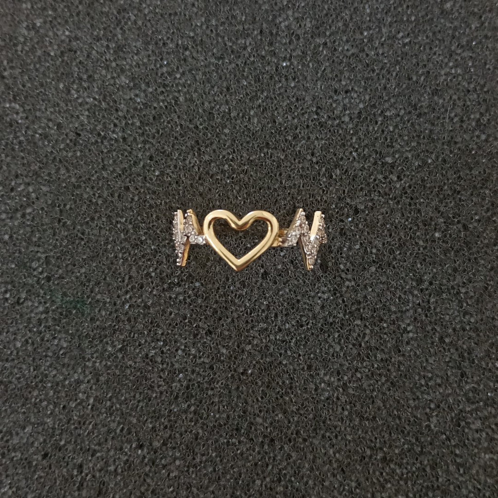 10419AND00070B4325 FRD23 ANILLO DE SIGNO VITAL CON CORAZÓN ORO 14K 1.4GRS (NUEVO)