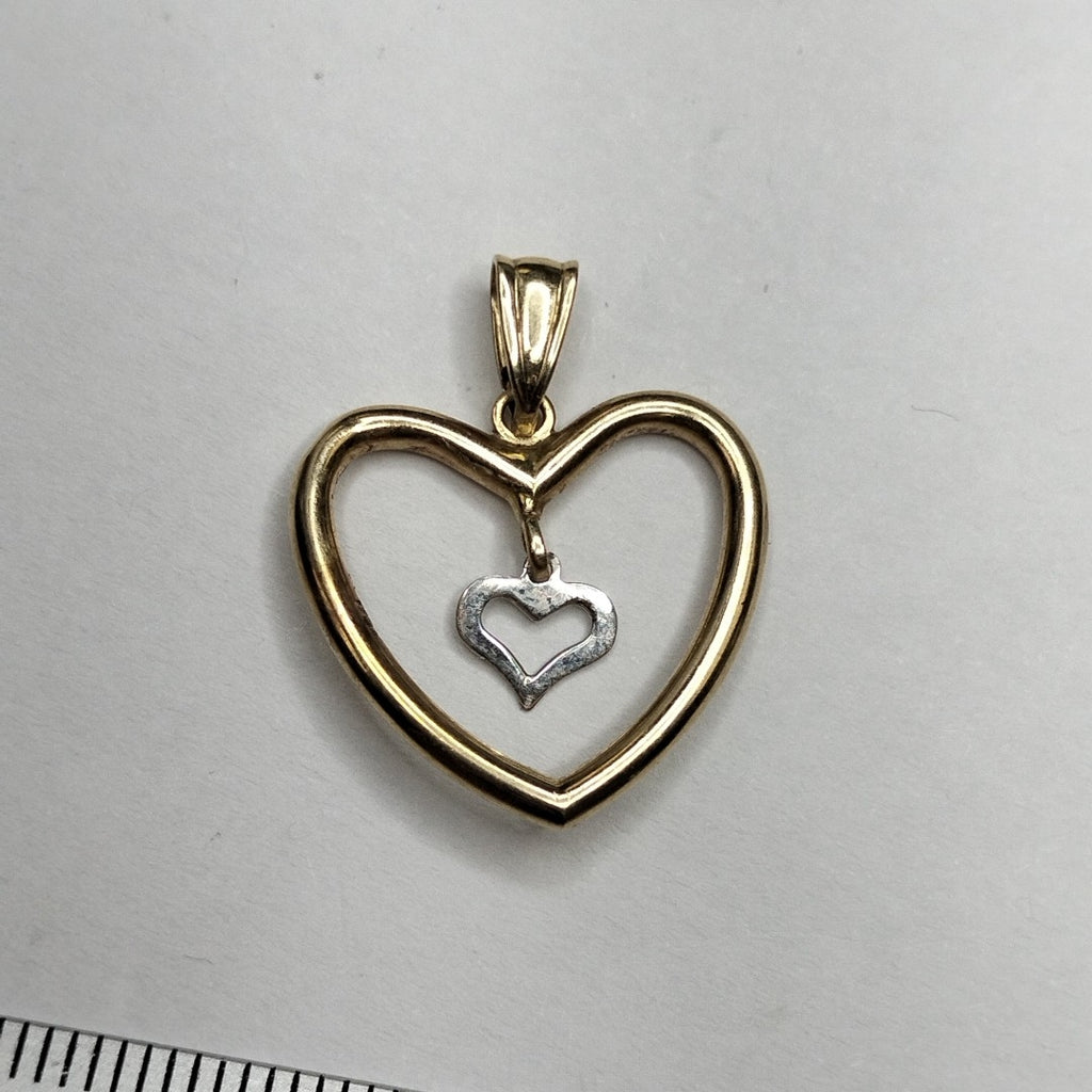 DIJE. ORO, ORO BLANCO. 14 K 1 GRMS (SEMINUEVO)