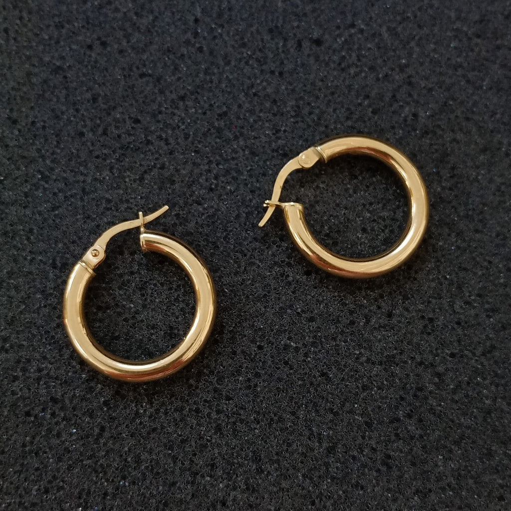 10419ARR00000B3111 FRD23 ARRACADA INFLADA LISA ORO 14K 1.8GRS (NUEVO)