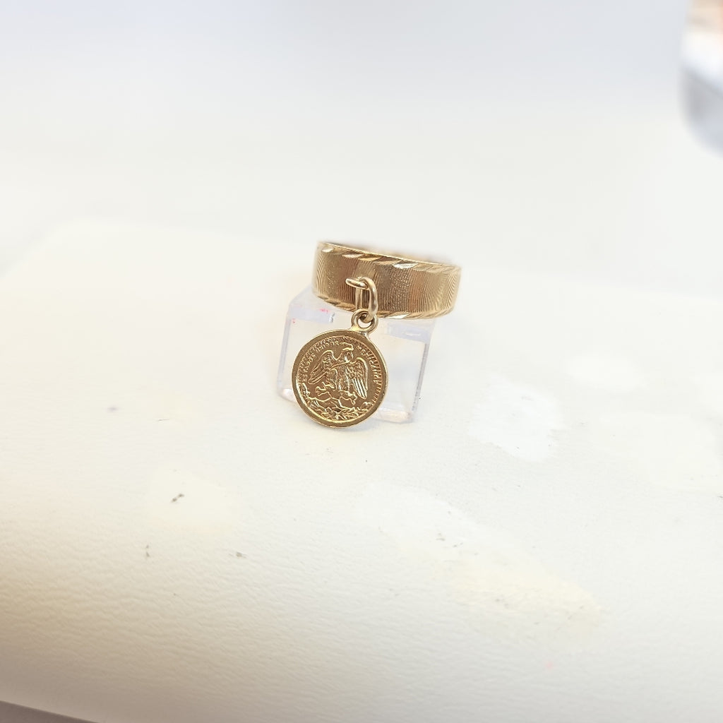 K1 2,70 GRMS 10 K ESPECIFICACIONES COMPLEMENTARIAS ANILLO CON MONEDA DE IMITACIO (SEMINUEVO)