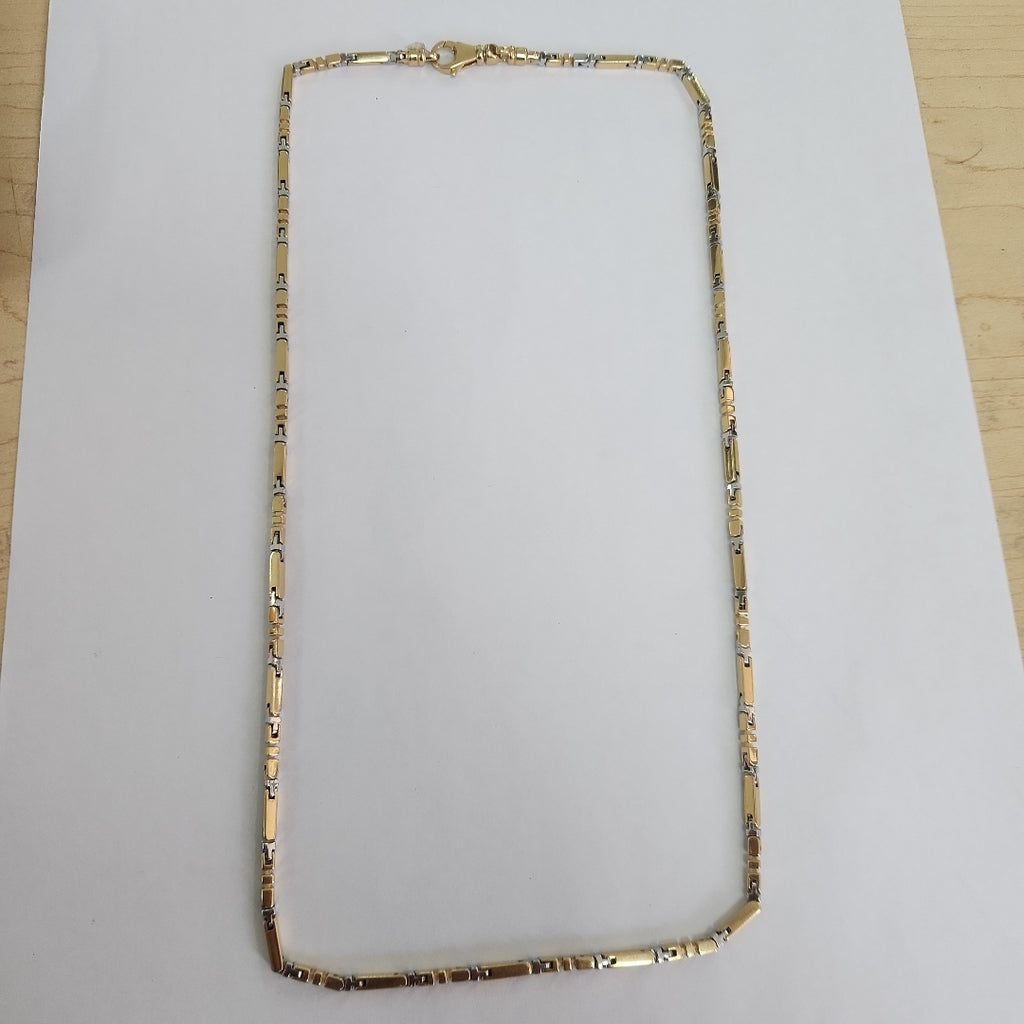 CADENA ORO, ORO BLANCO 14 K 34 GRMS (SEMINUEVO)