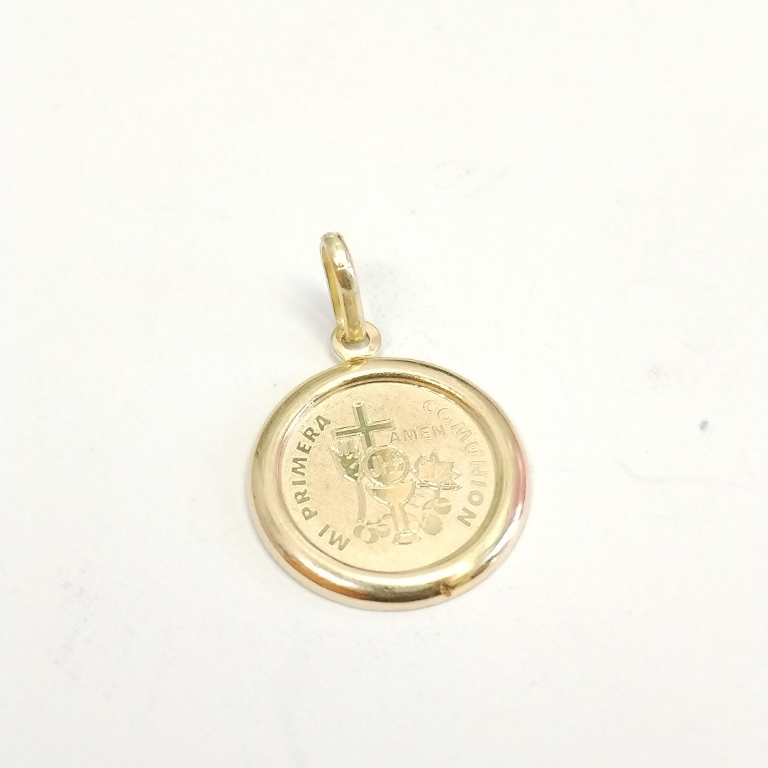 K1 1,90 GRMS 14 K ESPECIFICACIONES COMPLEMENTARIAS MEDALLA RELIGIOSO MI PRIMERA (SEMINUEVO)