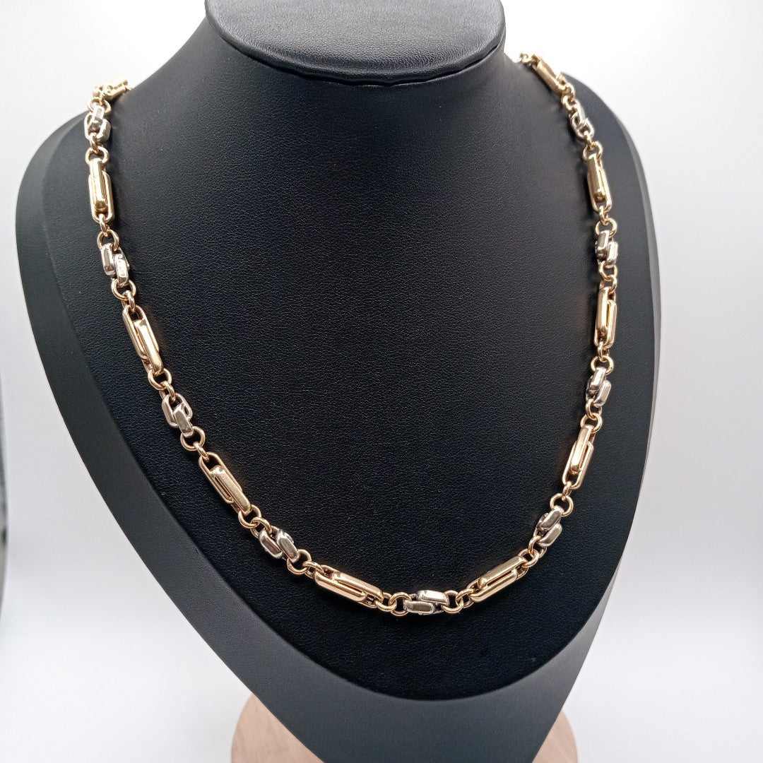 CADENA ORO COMBINADO 14 K 13.7 GRMS (SEMINUEVO)