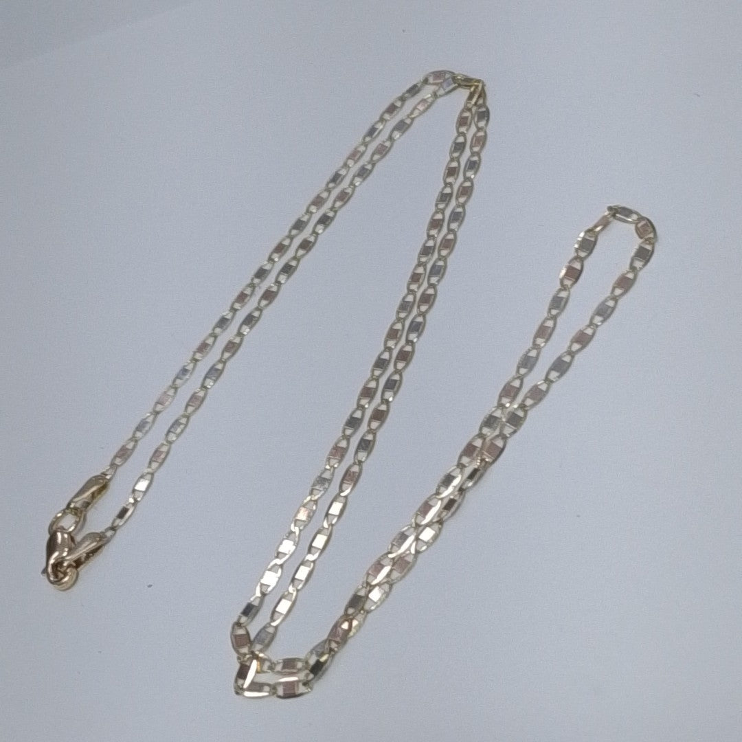 CADENA ESPECIAL MARINERA ESPEJO 3G 50 CM 14K (NUEVO)