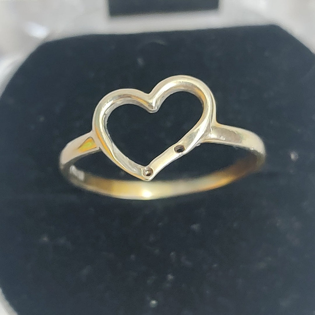 K1 1,30 GRMS 14 K ESPECIFICACIONES COMPLEMENTARIAS ANILLITO ORO BLANCO CORAZON (SEMINUEVO)