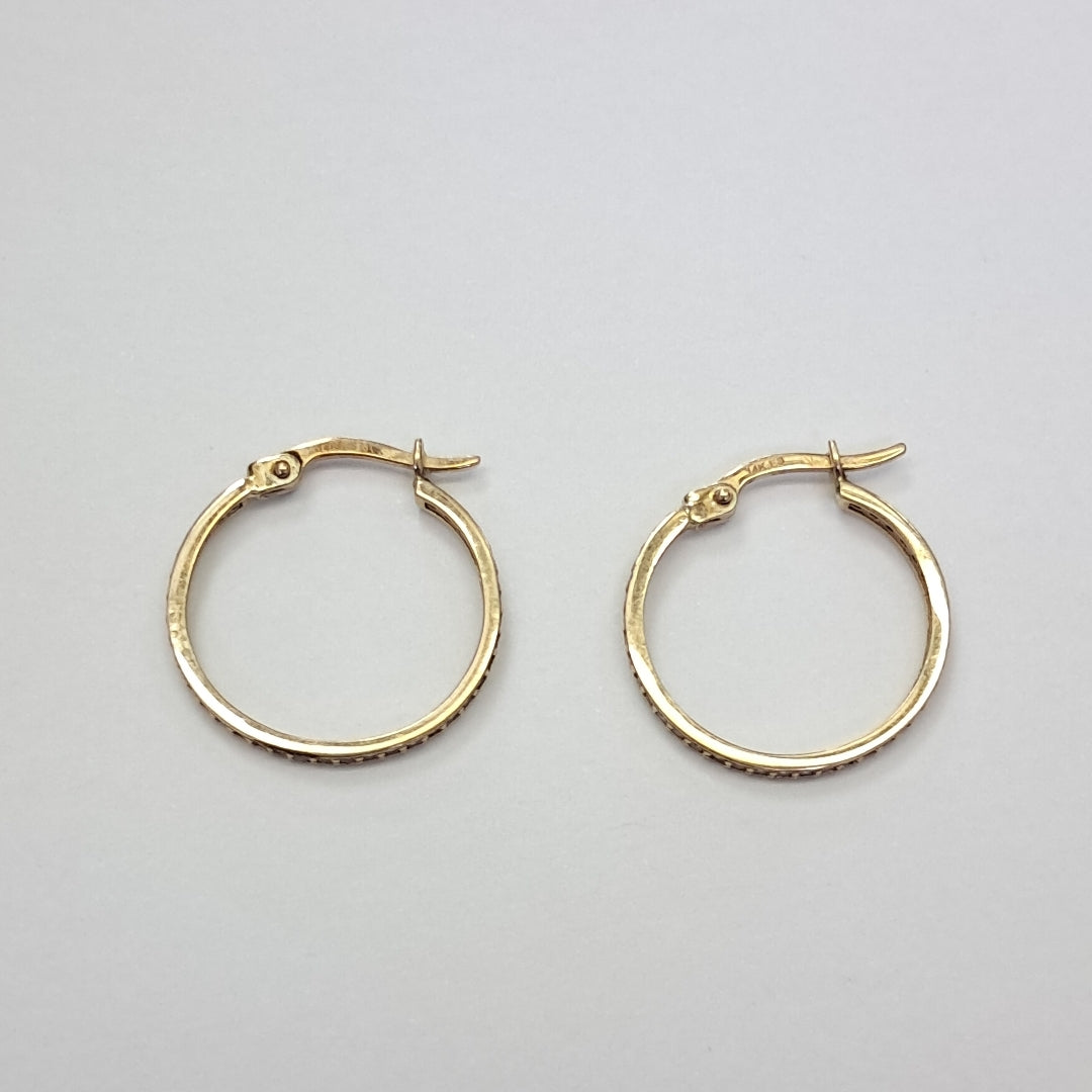 ARRACADAS PAR ORO, RODIADO 14 K 1.8 GRMS (SEMINUEVO)