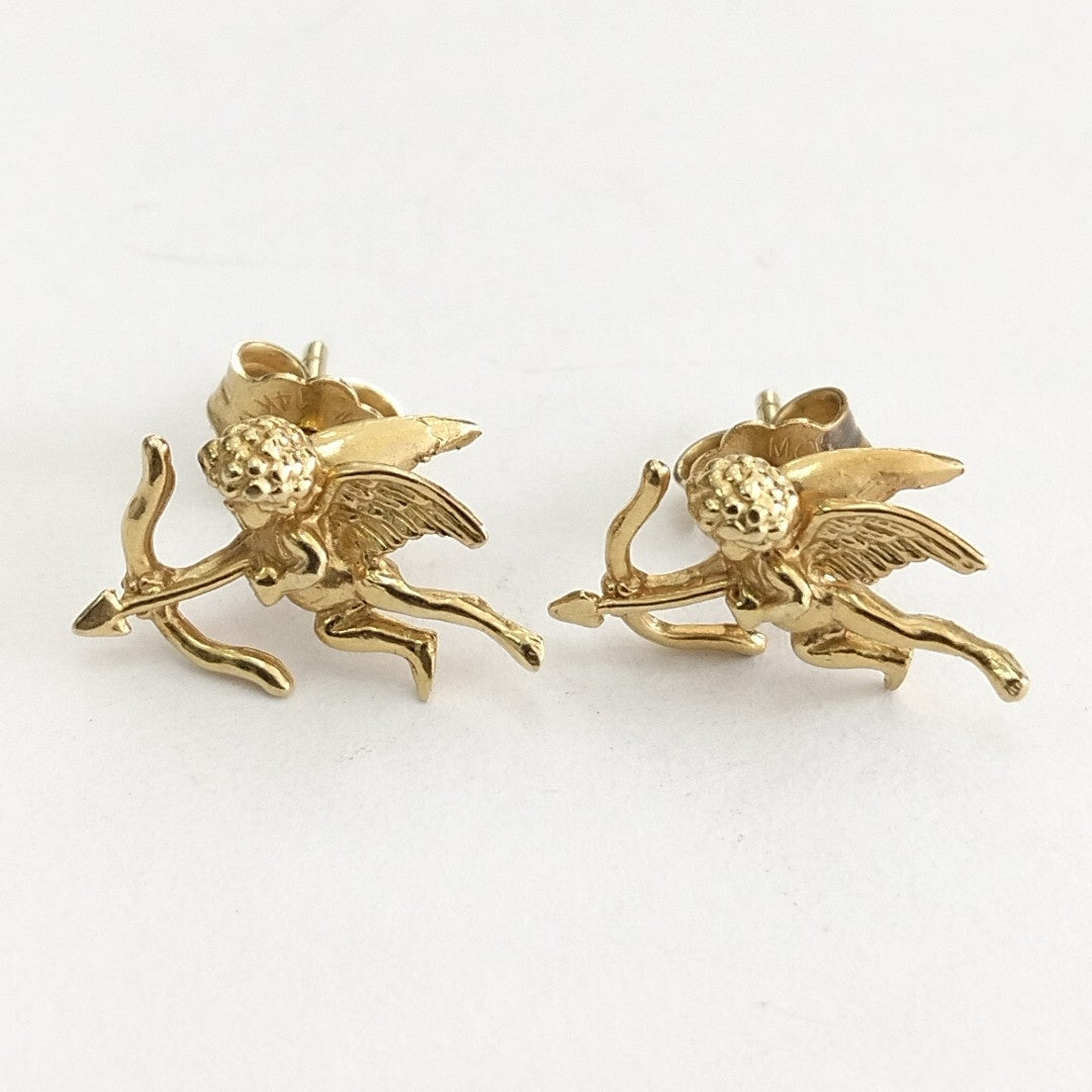 K1 2,30 GRMS 14 K ESPECIFICACIONES COMPLEMENTARIAS PAR DE ARETES DE CUPIDO (SEMINUEVO)