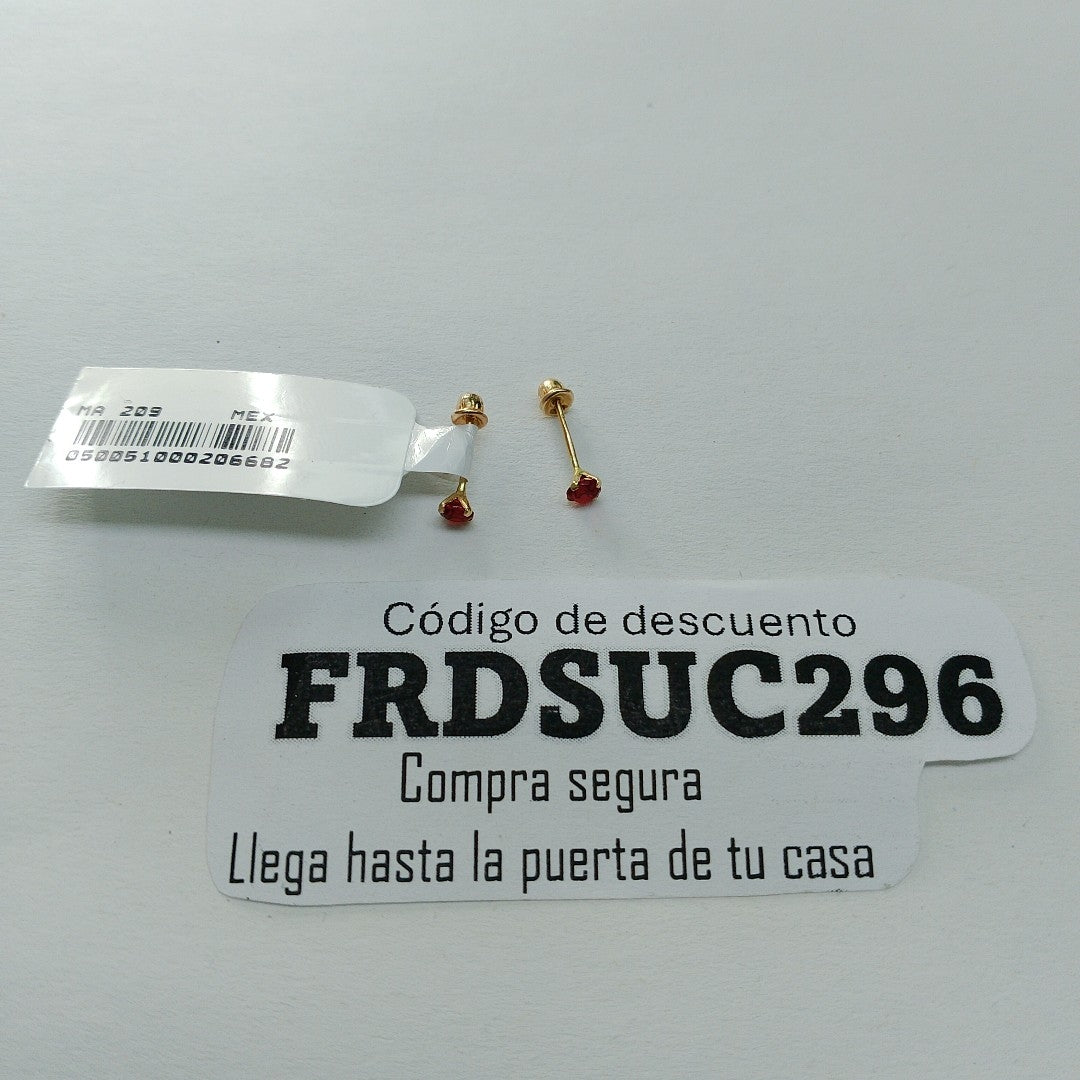 BROQUELES ORO 14K 1 (NUEVO)