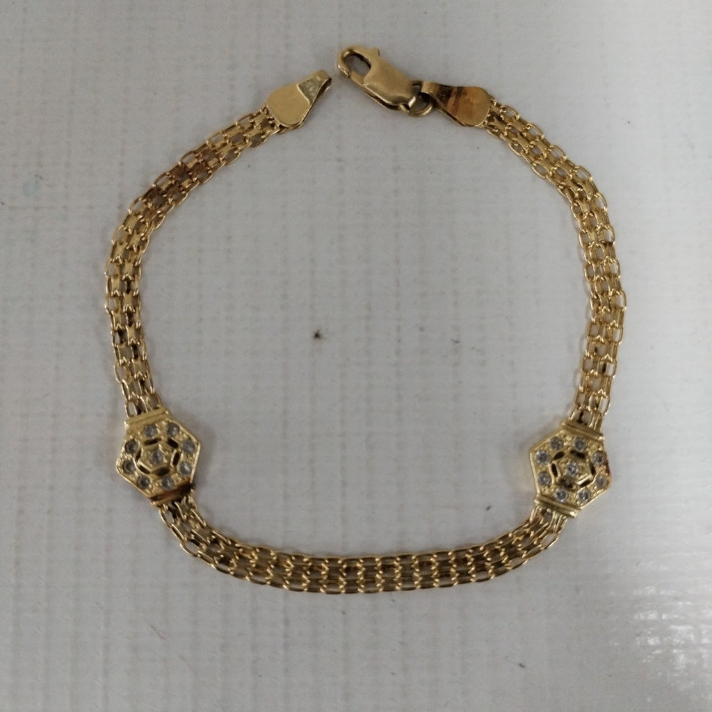 K1 5,90 GRMS 14 K ESPECIFICACIONES COMPLEMENTARIAS PULSERA TEJIDO HECHURA ESPECI (SEMINUEVO)