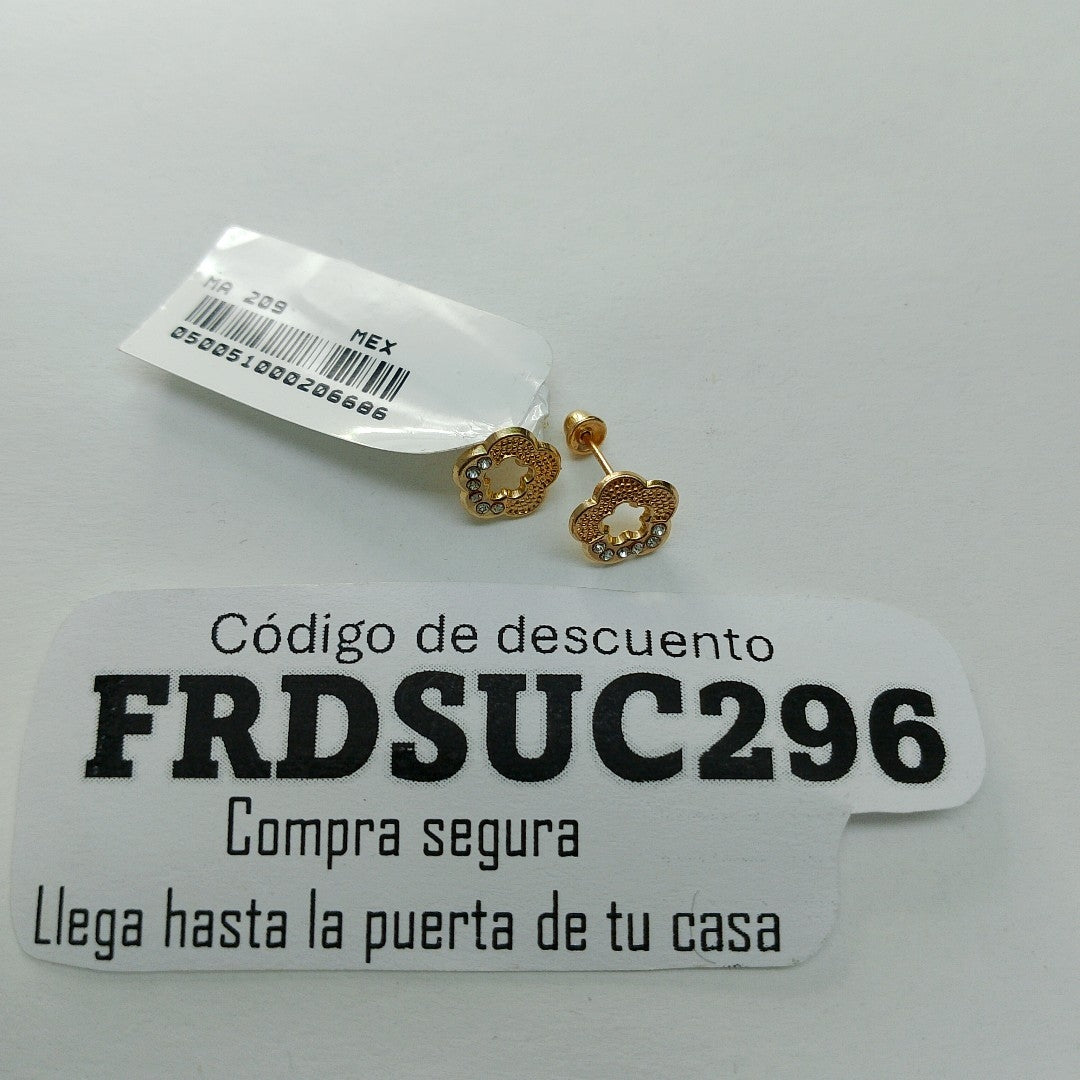 BROQUELES ORO 14K 1 (NUEVO)