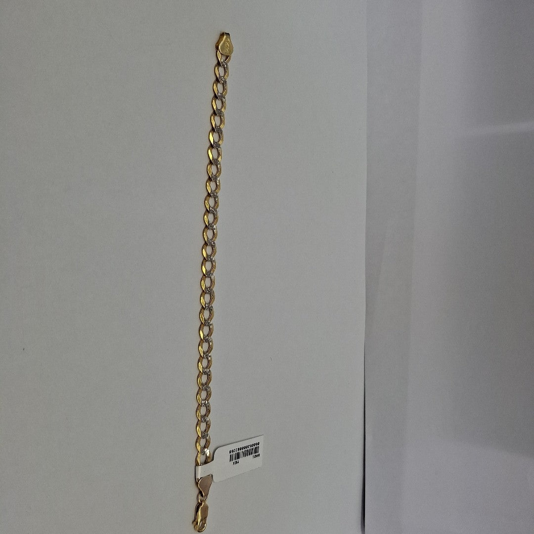 PULSERA BARBADO DIAMANTADO 9.8GR 21 CM (NUEVO)