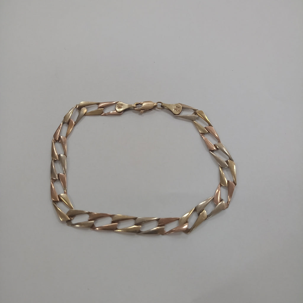 PULSERA ORO COMBINADO 10 K 5.8 GRMS (SEMINUEVO)