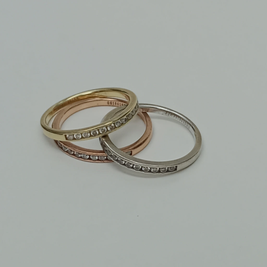 K1 5,10 GRMS 10 K ESPECIFICACIONES COMPLEMENTARIAS ANILLITO COMPUESTO DE TRES AR (SEMINUEVO)