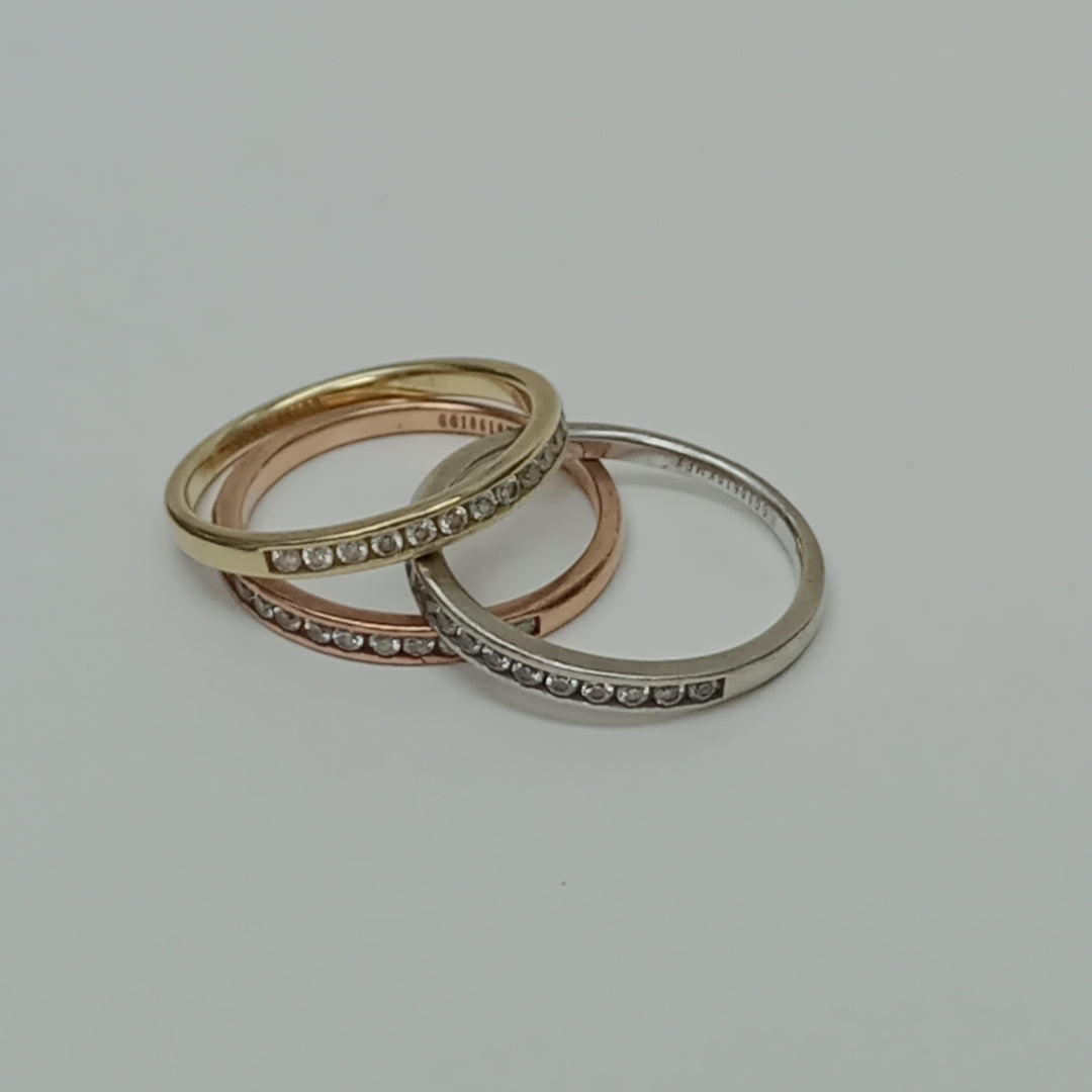 K1 5,10 GRMS 10 K ESPECIFICACIONES COMPLEMENTARIAS ANILLITO COMPUESTO DE TRES AR (SEMINUEVO)