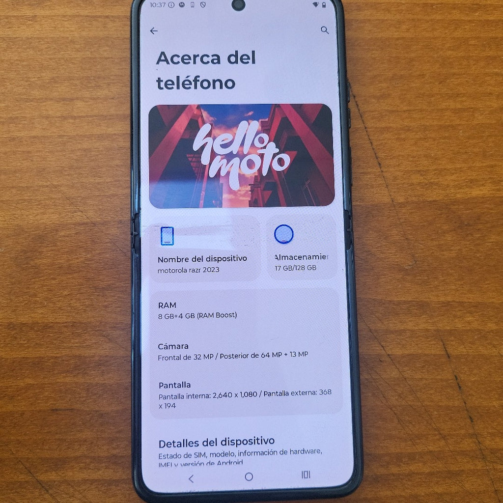 CELULAR MOTOROLA MOTO RAZR 40 XT2323-6 (2023) 128 GB 8 GB RAM (SEMINUEVO)