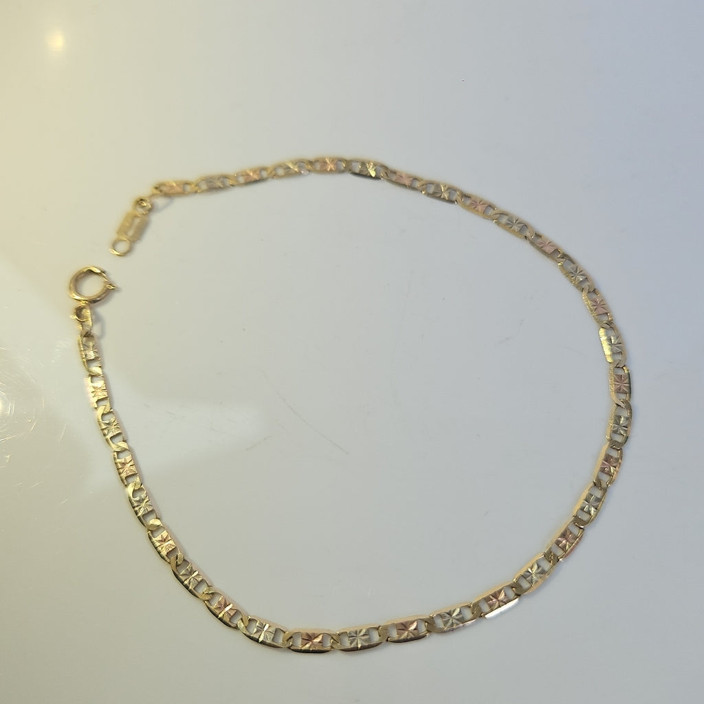 K1 1,90 GRMS 14 K ESPECIFICACIONES COMPLEMENTARIAS PULSERA 14K, TEJIDO GUCCI, BR (SEMINUEVO)