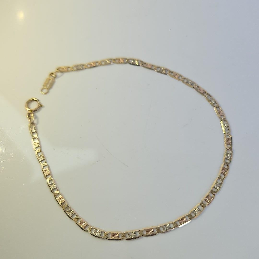 K1 1,90 GRMS 14 K ESPECIFICACIONES COMPLEMENTARIAS PULSERA 14K, TEJIDO GUCCI, BR (SEMINUEVO)