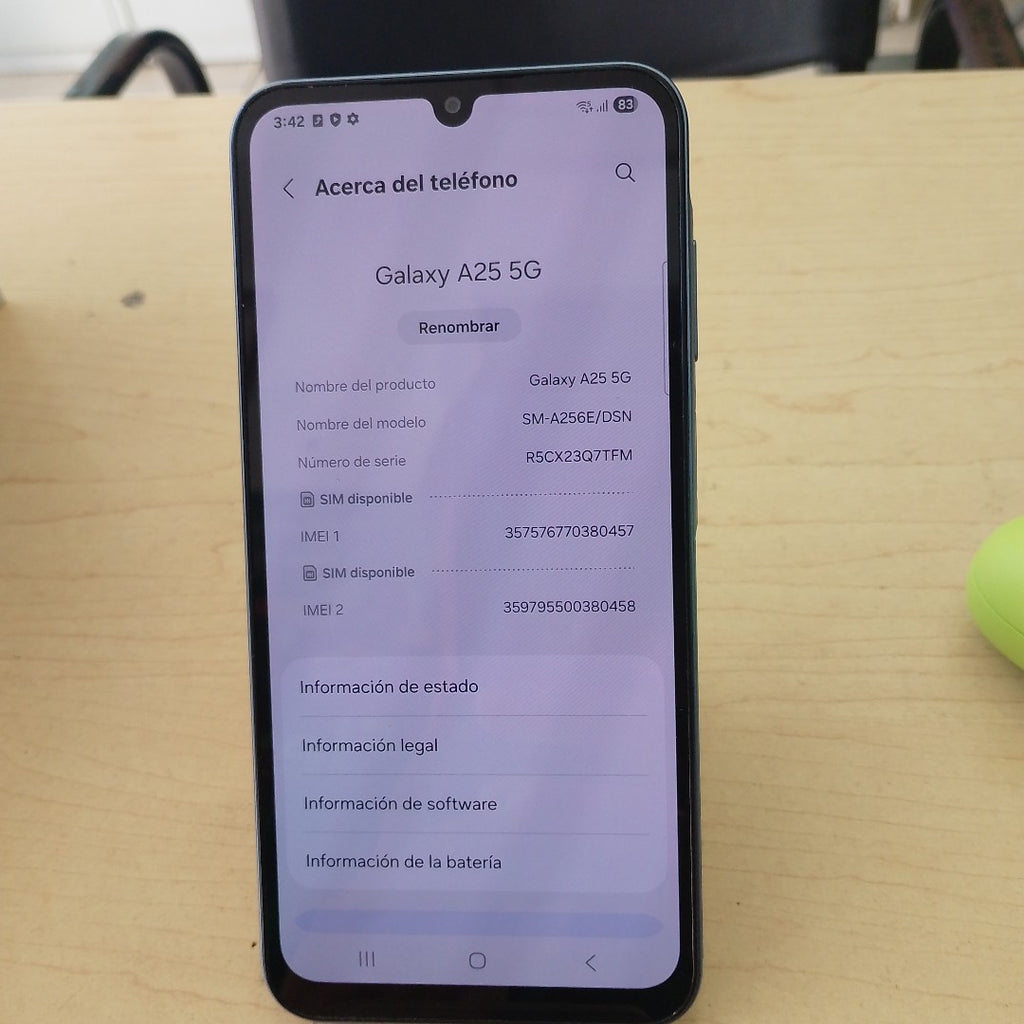 CELULAR SAMSUNG GALAXY A25 5G SM-A256E/DSN (2023) 128 GB 6 GB RAM (SEMINUEVO)