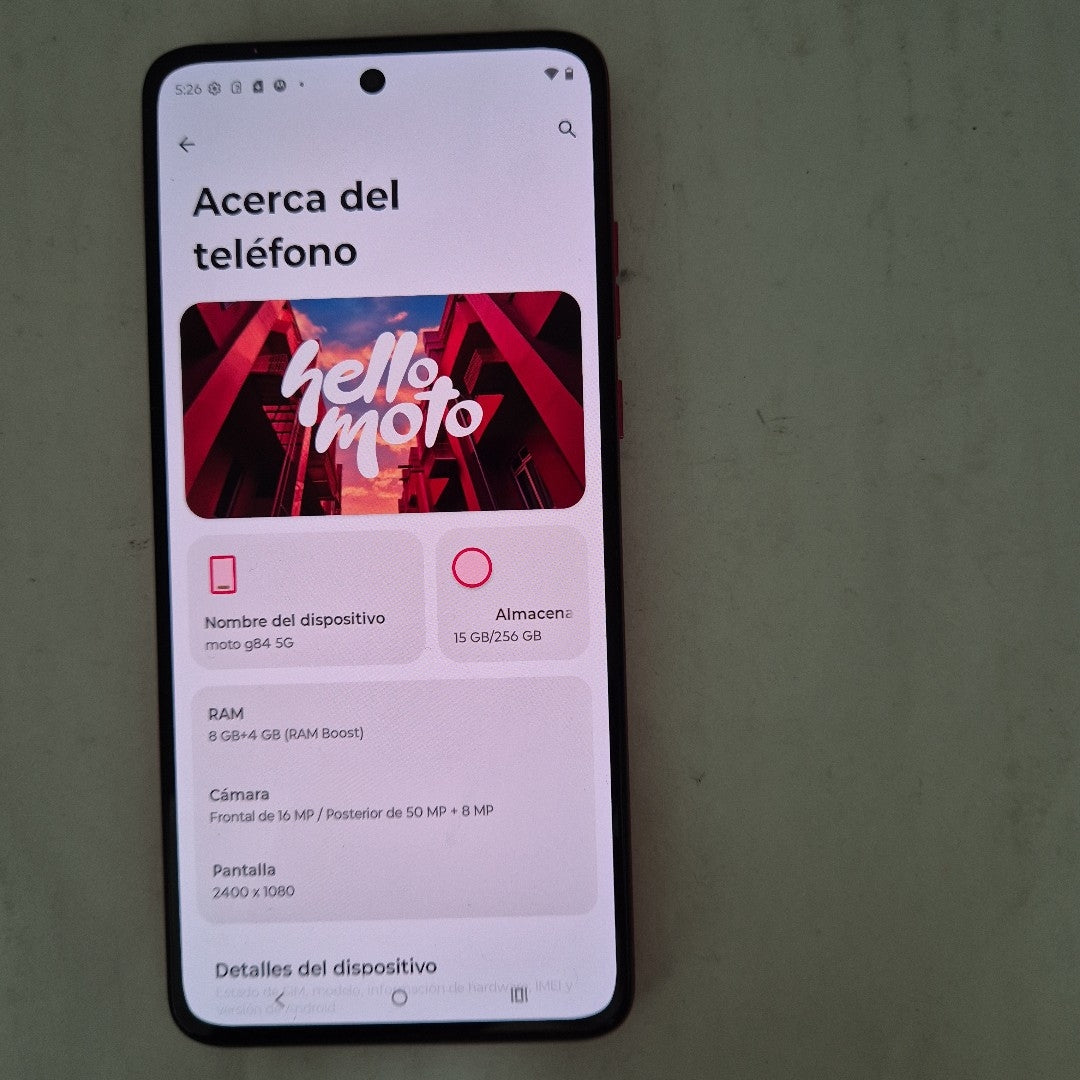 CELULAR MOTOROLA MOTO G84 XT2347-1 (2023) 256 GB 8 GB RAM (SEMINUEVO)