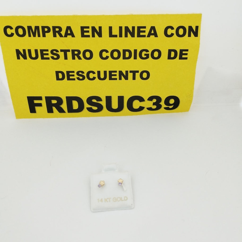 BROQUELES ORO 14K 1 (NUEVO)