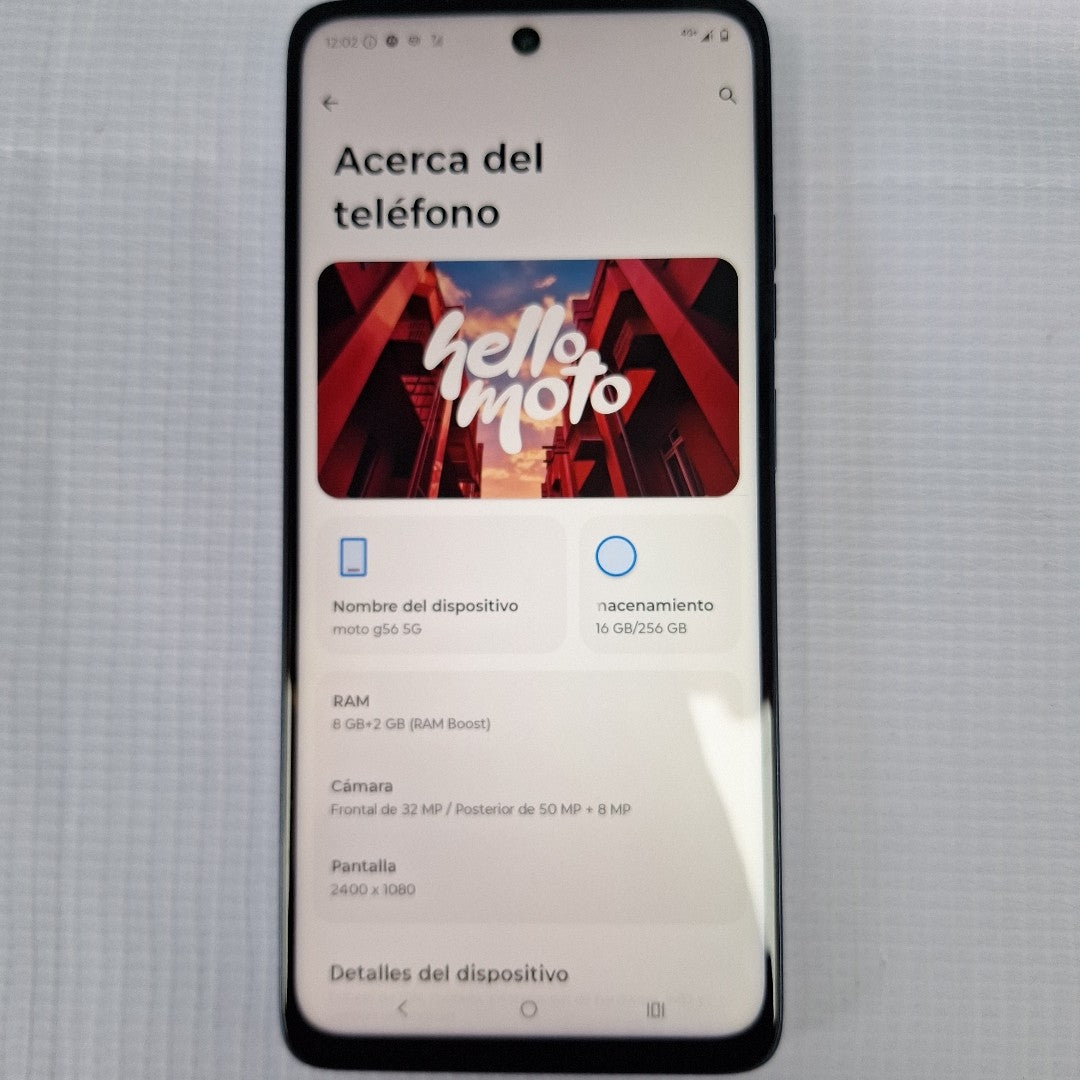 CELULAR MOTOROLA MOTO G56 5G XT2529-1(2025) 256 GB 8 GB RAM (SEMINUEVO)