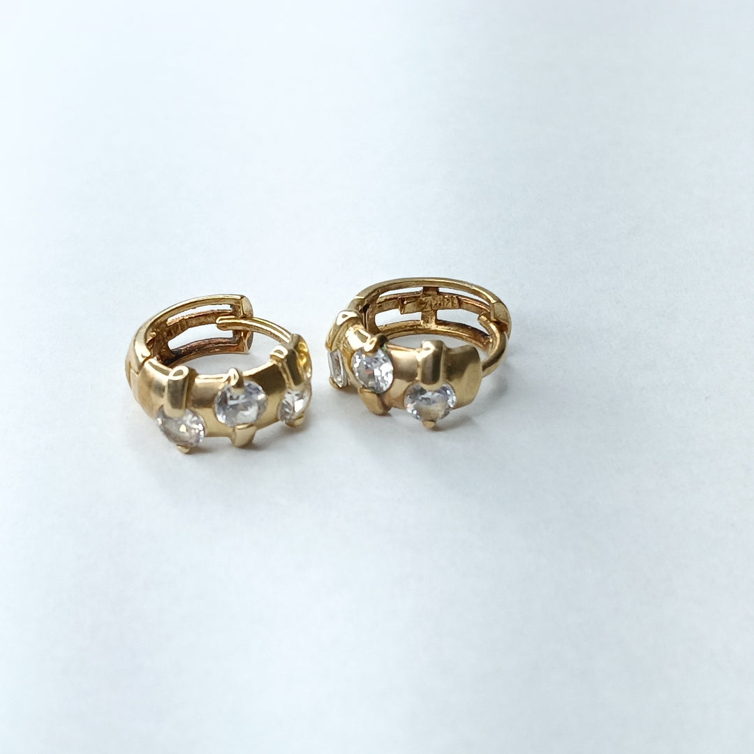 ARRACADAS PAR ORO 14 K 2.6 GRMS (SEMINUEVO)